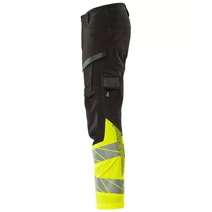 Mascot Accelerate Safe service trousers full stretch, Black/Hi-Vis Yellow, large image number 3