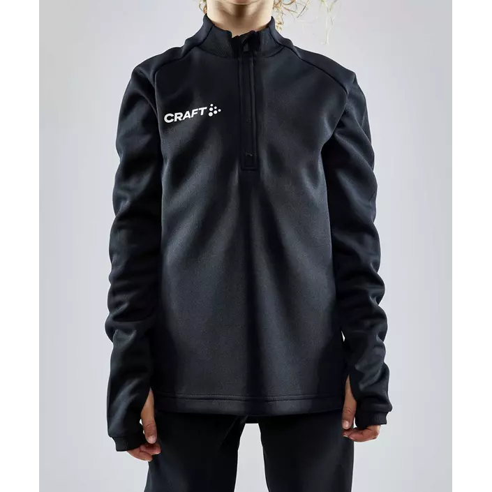Craft Evolve Halfzip sweatshirt til børn, Sort, large image number 1