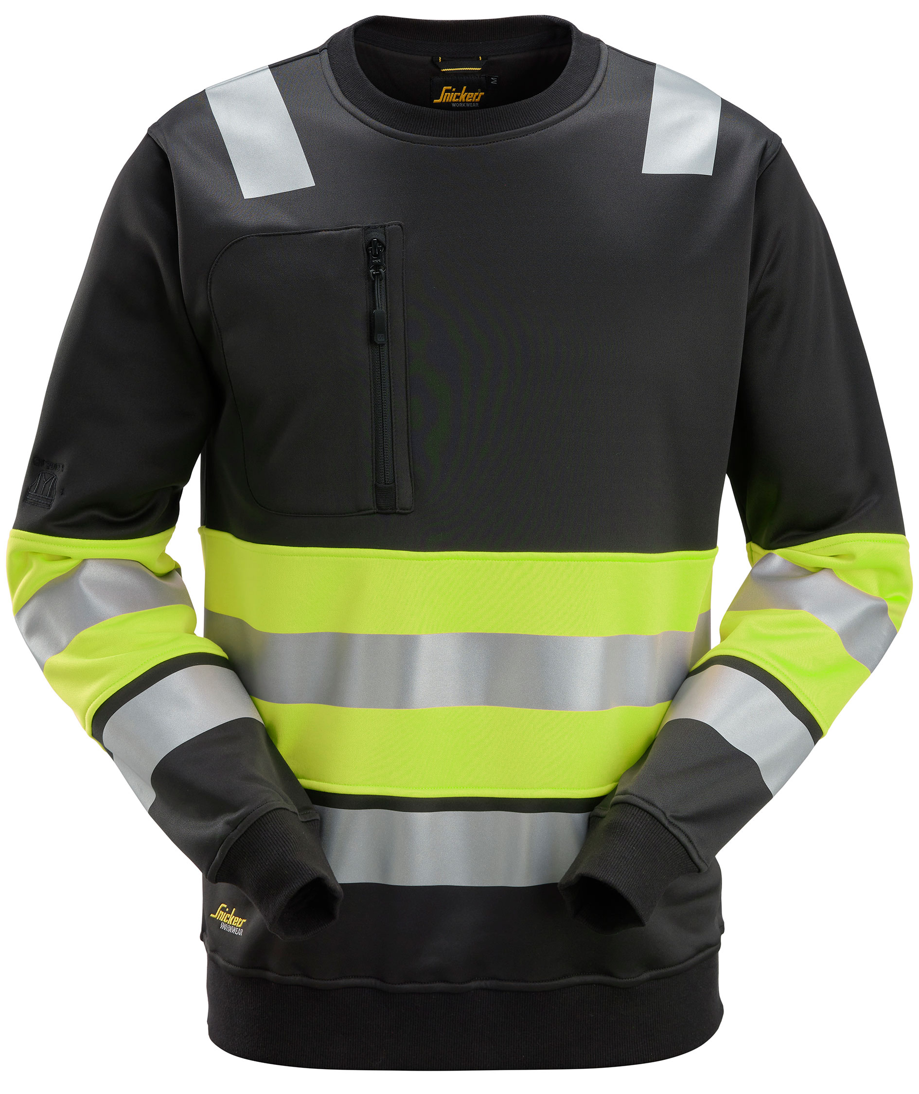 Snickers sweatshirt 8031 Black Hi Vis Yellow