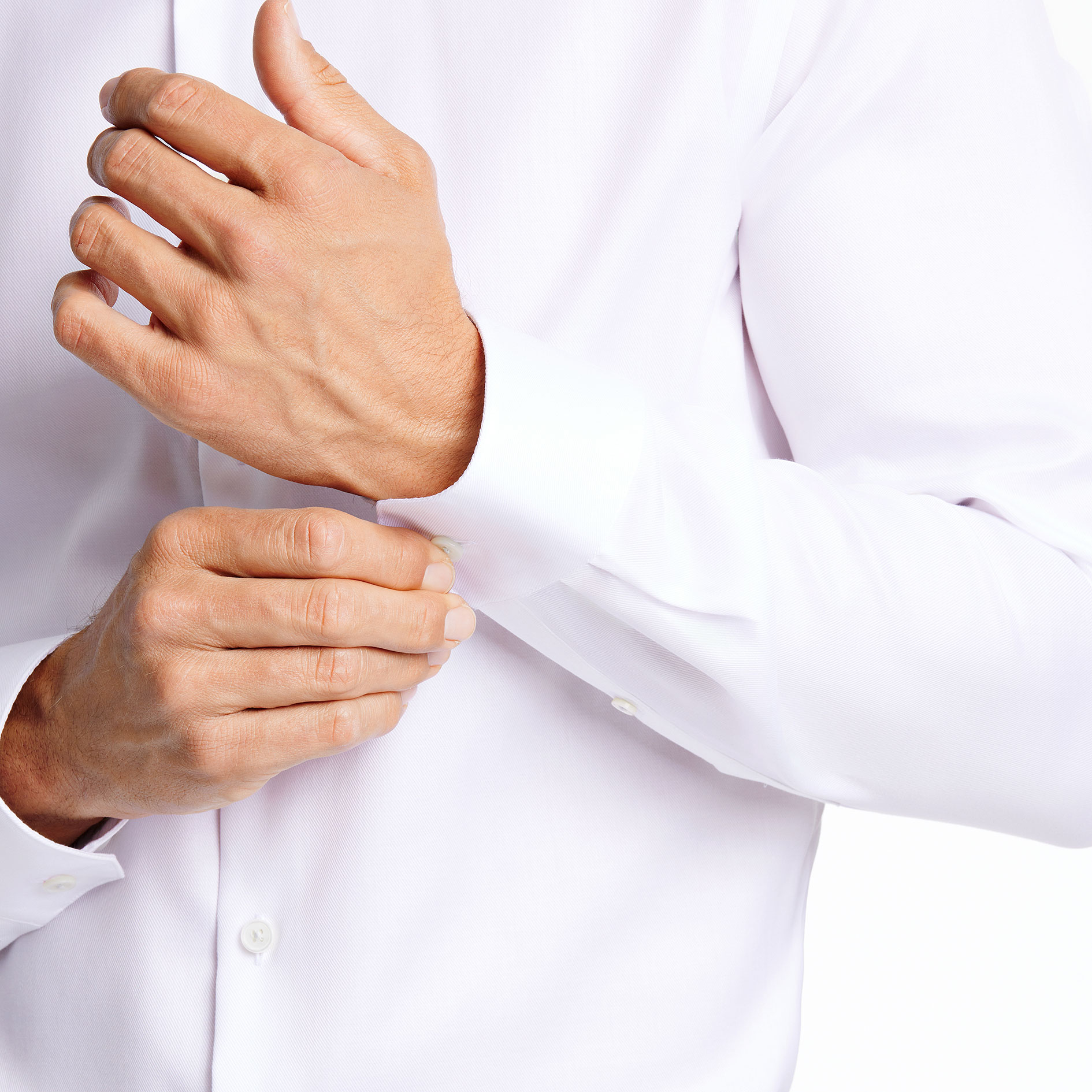 Lindbergh Twill slim fit skjorte, White , large image number 4