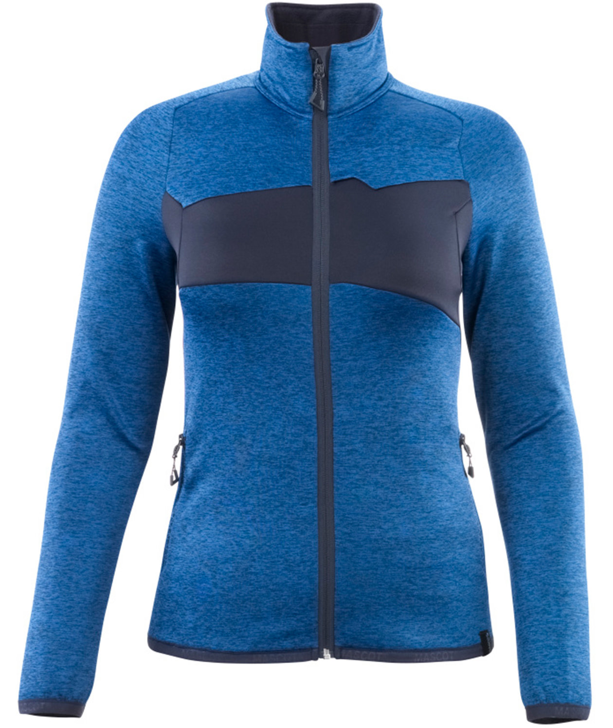 Mascot Accelerate women's fleece cardigan, Azure Blue/Dark Navy