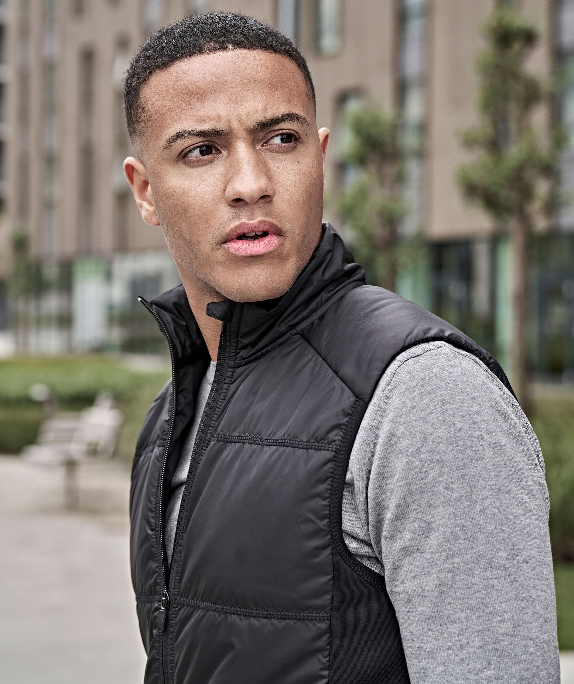 Tee Jays hybrid stretch quilted vest, Black, large image number 5