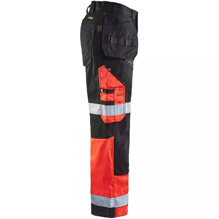 Blåkläder X1500 håndværkerbukser, Hi-vis Rød/Sort, Hi-vis Rød/Sort, large image number 3