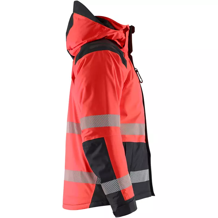 Blåkläder vinterjakke, Hi-Vis rød/svart, large image number 2