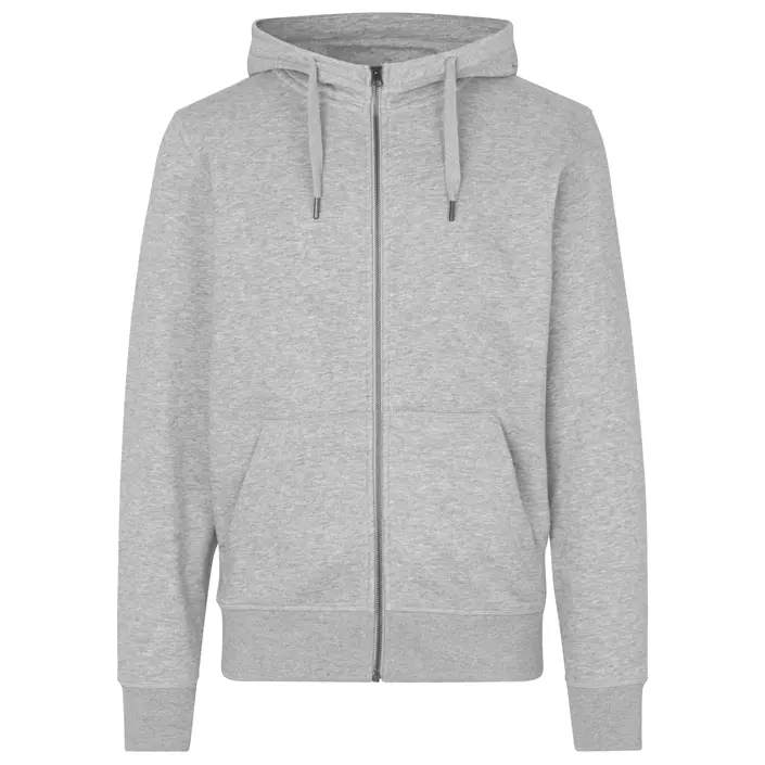 ID hoodie with zipper, Grey Melange, large image number 0
