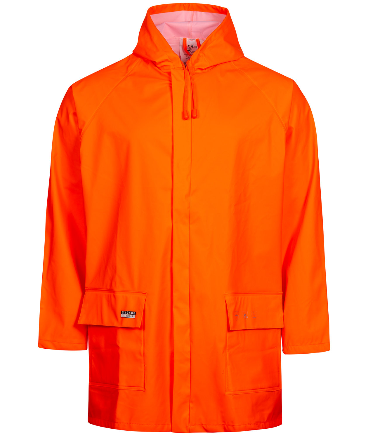 Lyngs&oslash;e Multinorm PU regnjakke, Hi-vis Orange, Hi-vis Orange, swatch