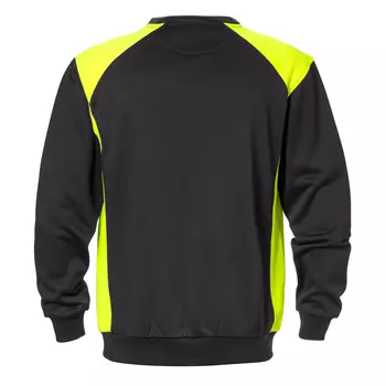 Fristads sweatshirt 7148 SHV, Sort/Hi-Vis Gul