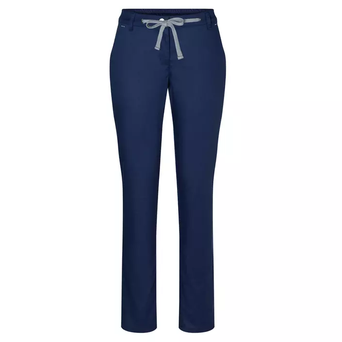 Karlowsky chino byxa dam med stretch, Navy, large image number 0