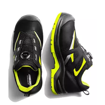 Arbesko 939 safety shoes S1P, Black/Lime