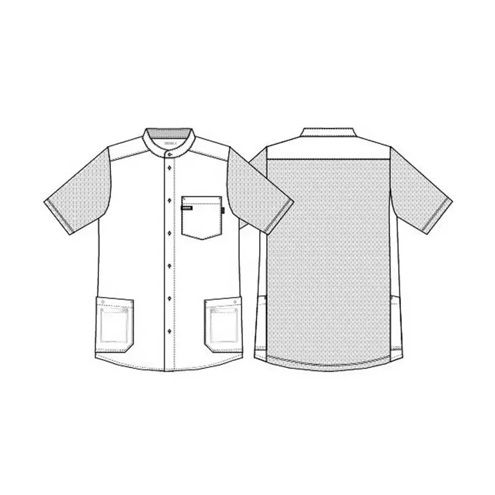 Kentaur kortärmad pique skjorta, Gråmelerad, large image number 2