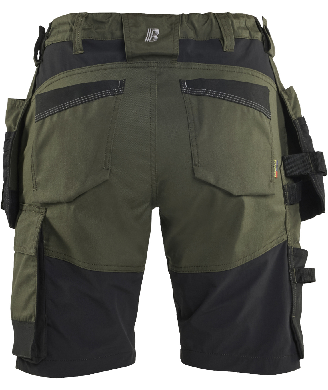 Bl&aring;kl&auml;der hantverksshorts dam, Skog gr&ouml;n/svart