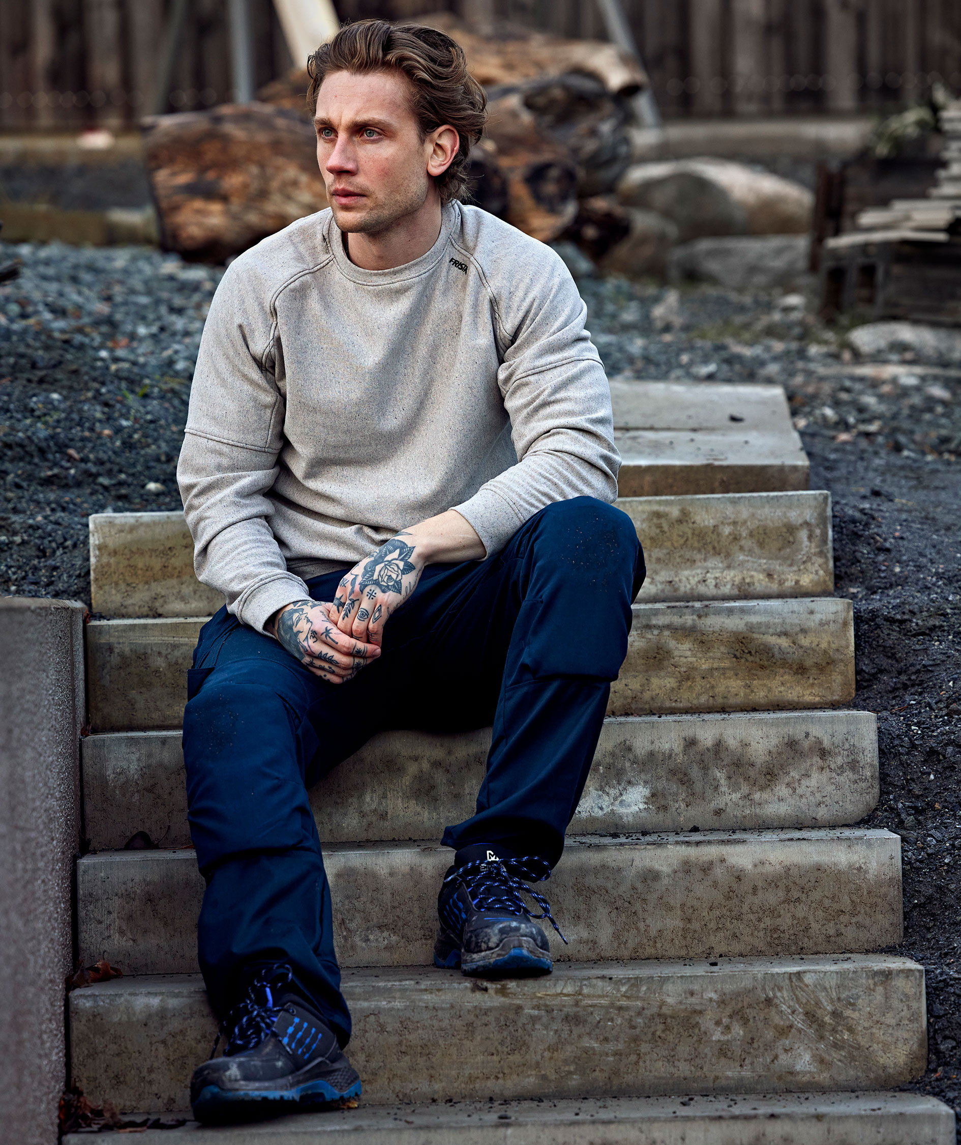 Fristads sweatshirt 7850 CLS, Grey Melange, large image number 8