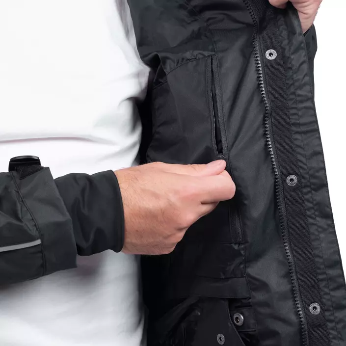 Pitch Stone Active-Pro Zip-in regnjakke, Black, large image number 11