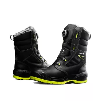 Arbesko 979 winter safety boots S3, Black/Lime