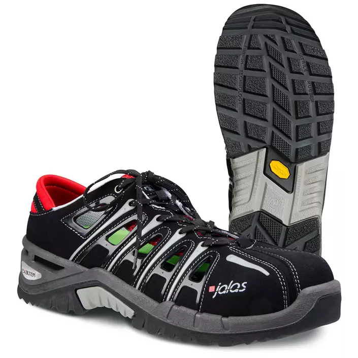 Jalas Exalter2 safety shoes S1 HRO, Black/Grey/Red, large image number 0