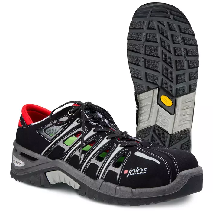 Jalas Exalter2 safety shoes S1 HRO, Black/Grey/Red, large image number 0