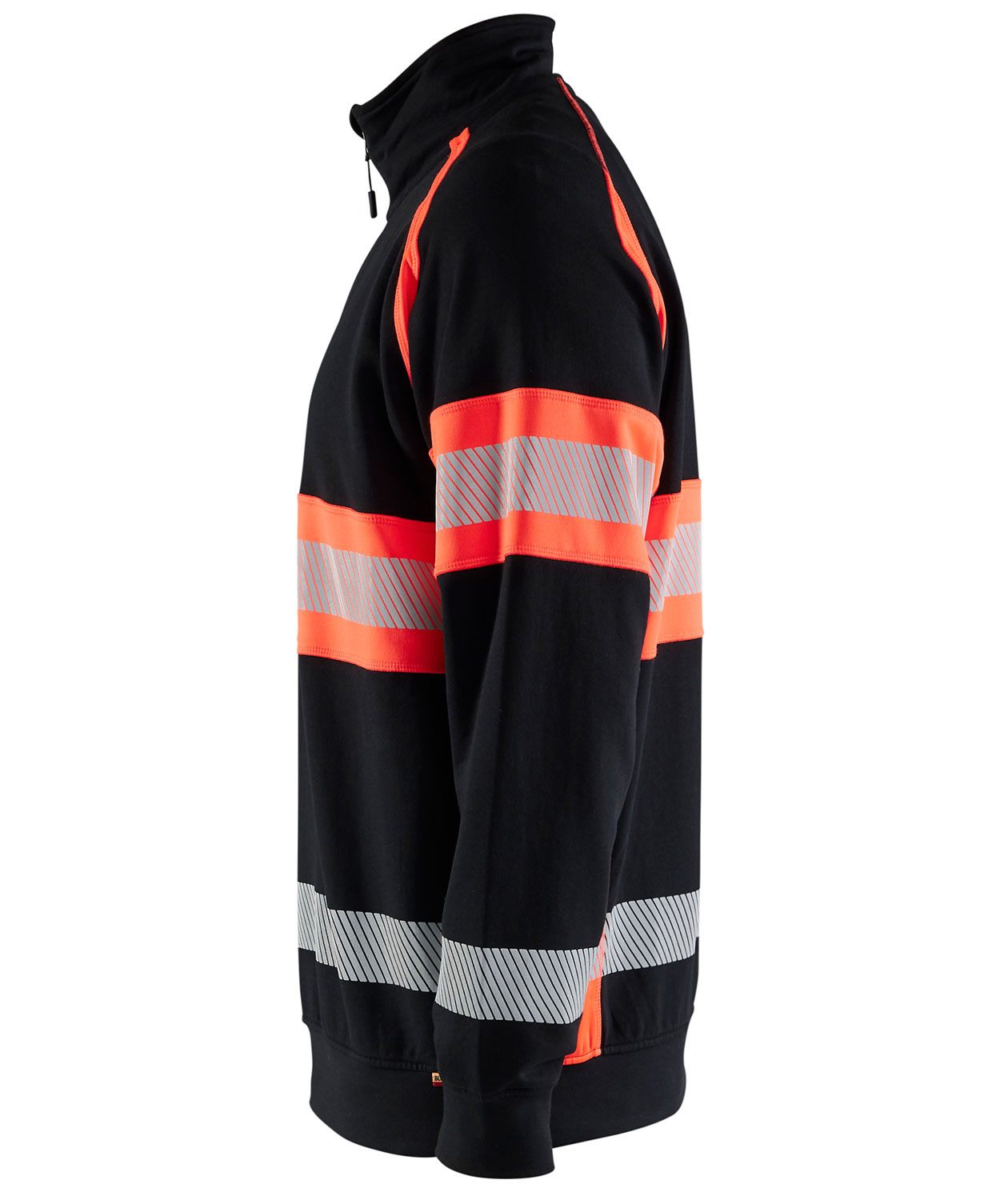 Bl&aring;kl&auml;der half zip sweatshirt, Black/Hi-Vis Red, large image number 3