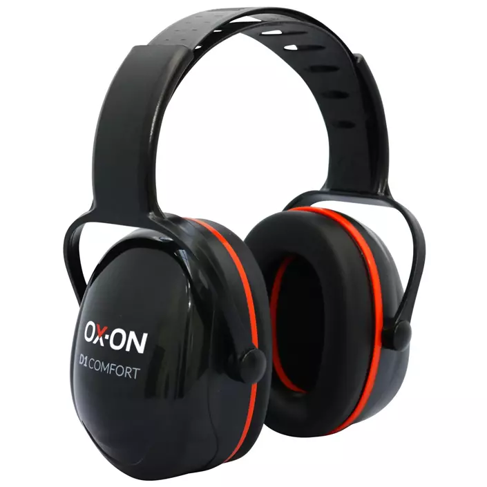 OX-ON D1 Comfort ear defenders, Black/Red, Black/Red, large image number 1