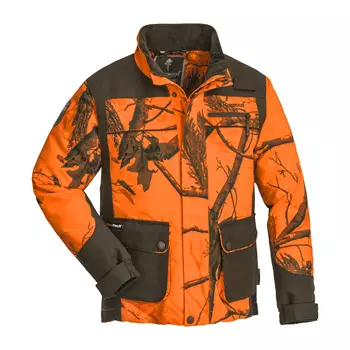 Pinewood Wolf Lite Camou jacket for kids, Realtree APB-Blaze HD®/suede brown