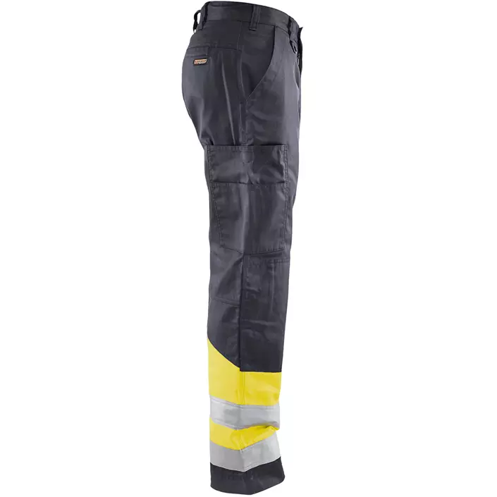 Blåkläder work trousers, Grey/Hi-Vis Yellow, large image number 3
