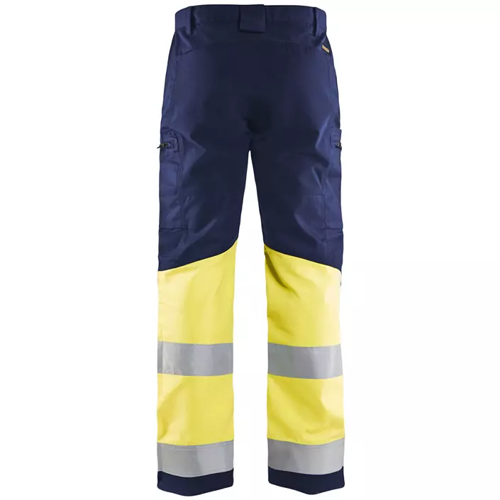 Blåkläder work trousers, Marine/Hi-Vis yellow, large image number 2