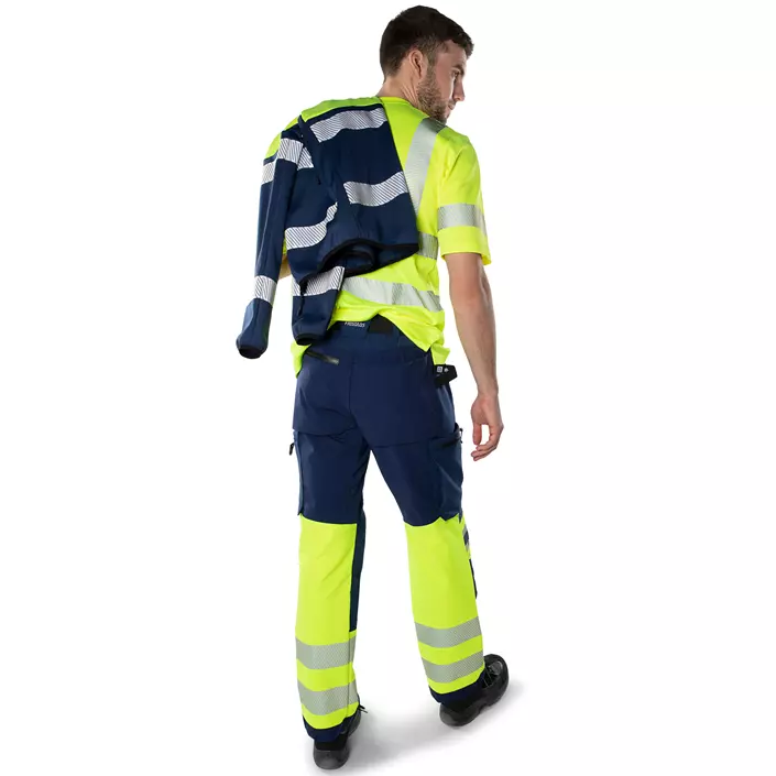 Fristads Green work trousers 2647 GSTP full stretch, Hi-Vis yellow/marine, large image number 3