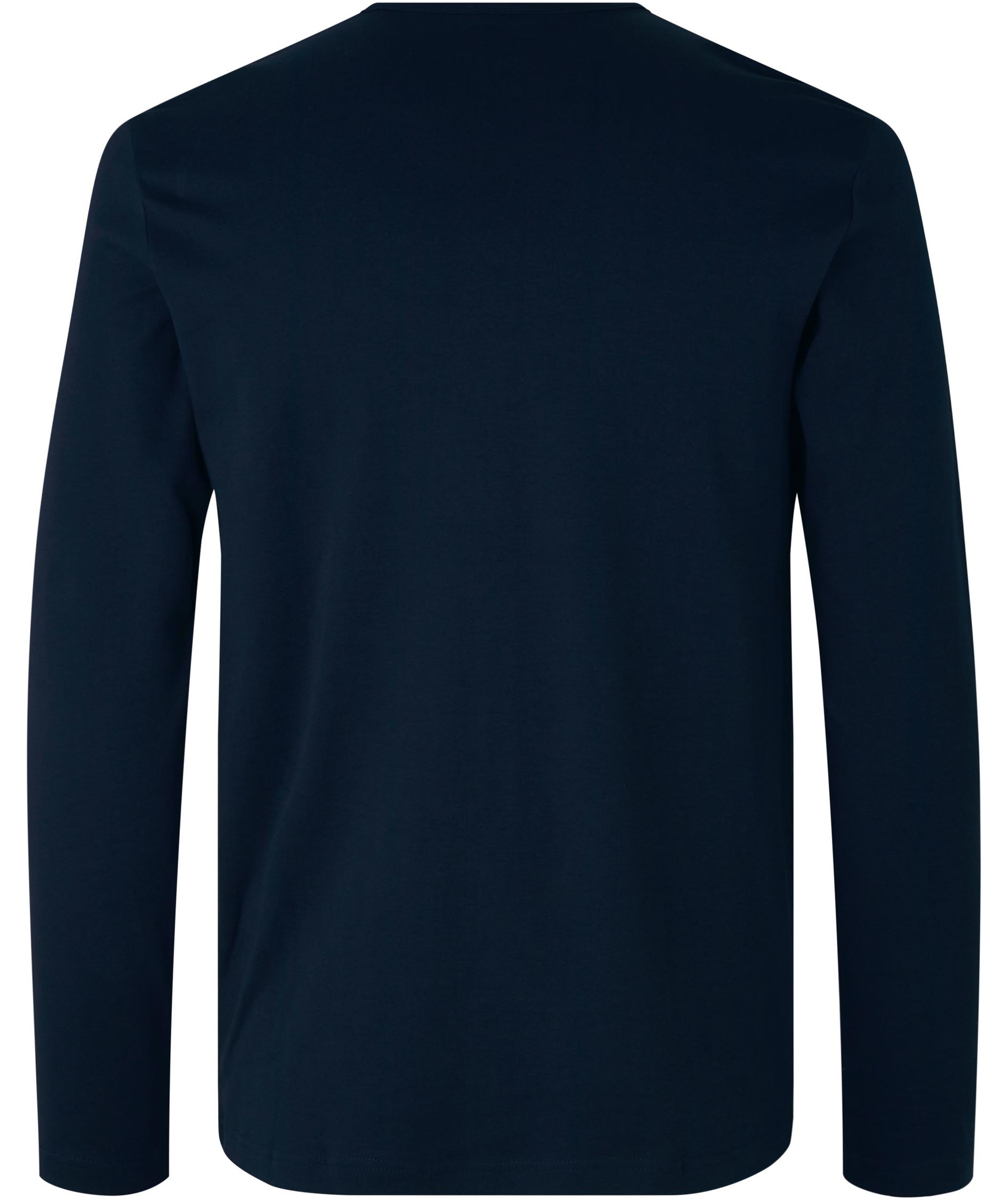 ID Interlock lang&auml;rmeliges T-Shirt, Marine