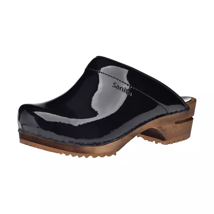 Sanita Classic patent Damen Clogs, Schwarz, large image number 2