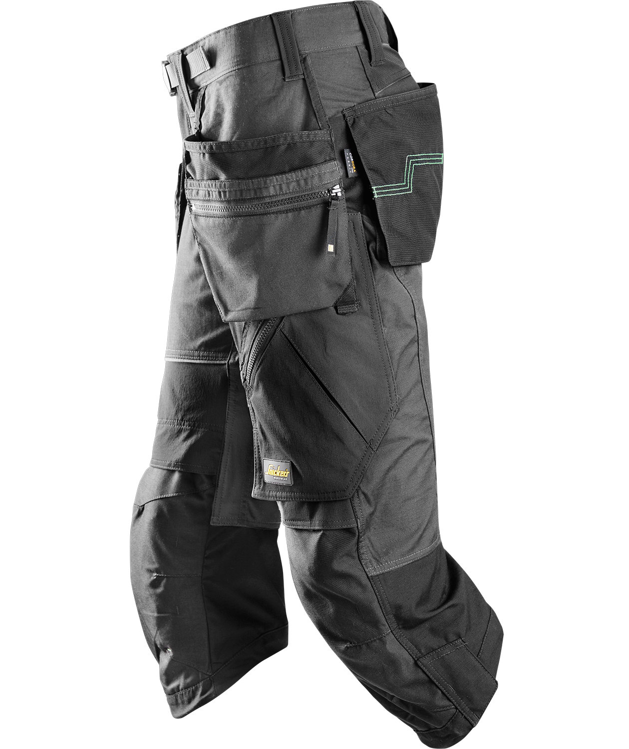 Snickers craftsman knee pants FlexiWork 6905, Steel Grey/Black, large image number 2