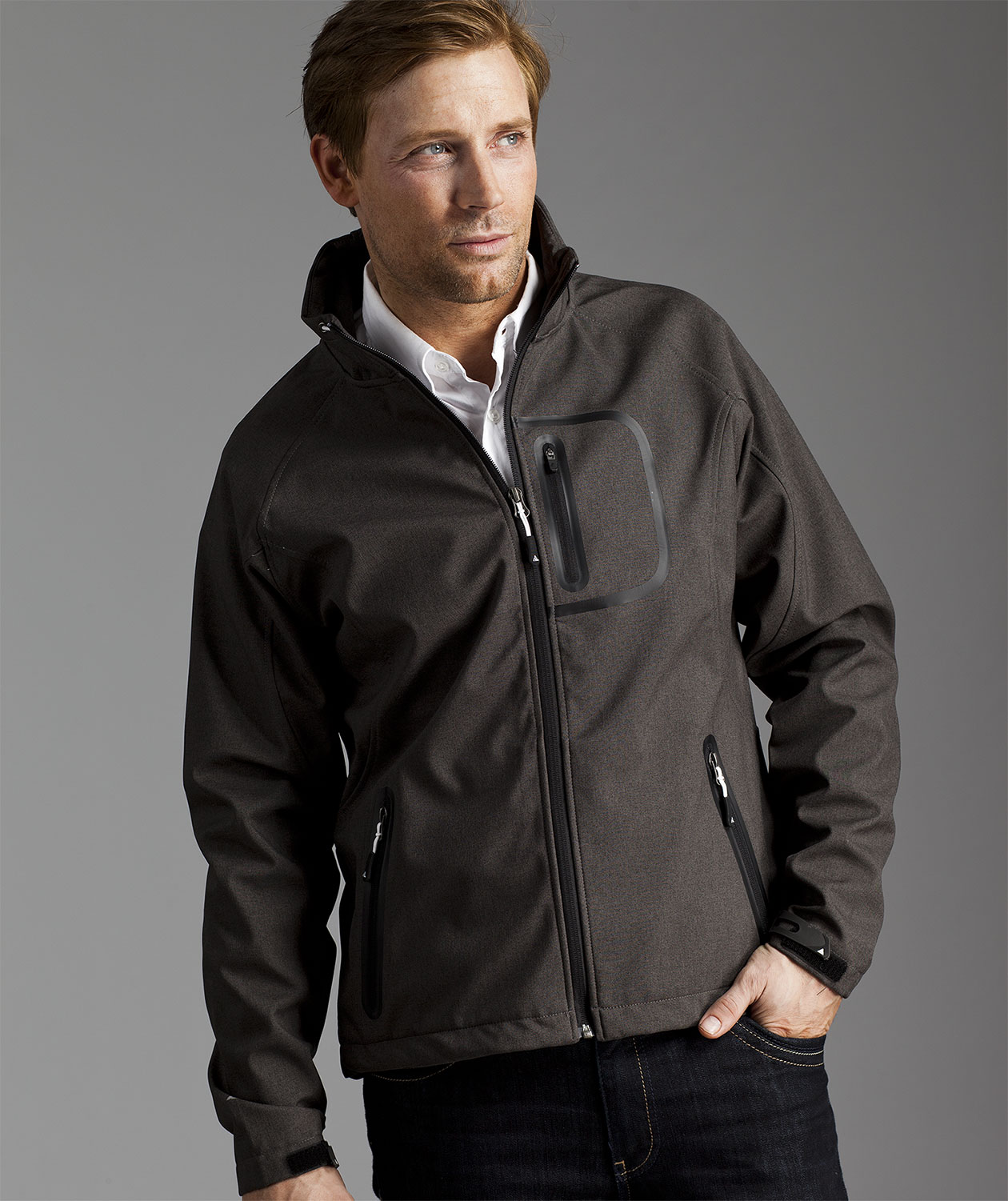 Pitch Stone softshell jacket, Anthracite, large image number 1