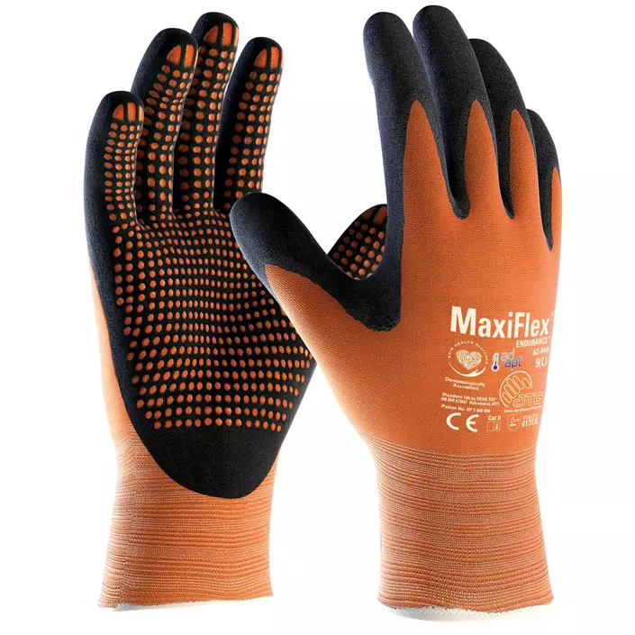 ATG MaxiFlex® Endurance™ 42-848 work gloves, Black/Orange, large image number 0