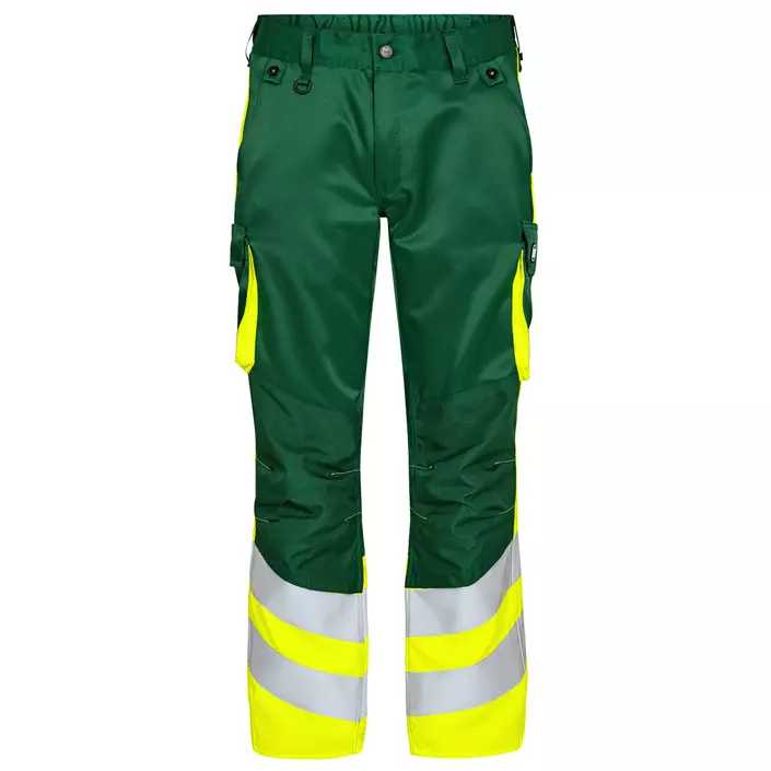 Engel Safety Light arbetsbyxa, Grön/Varsel Gul, large image number 0