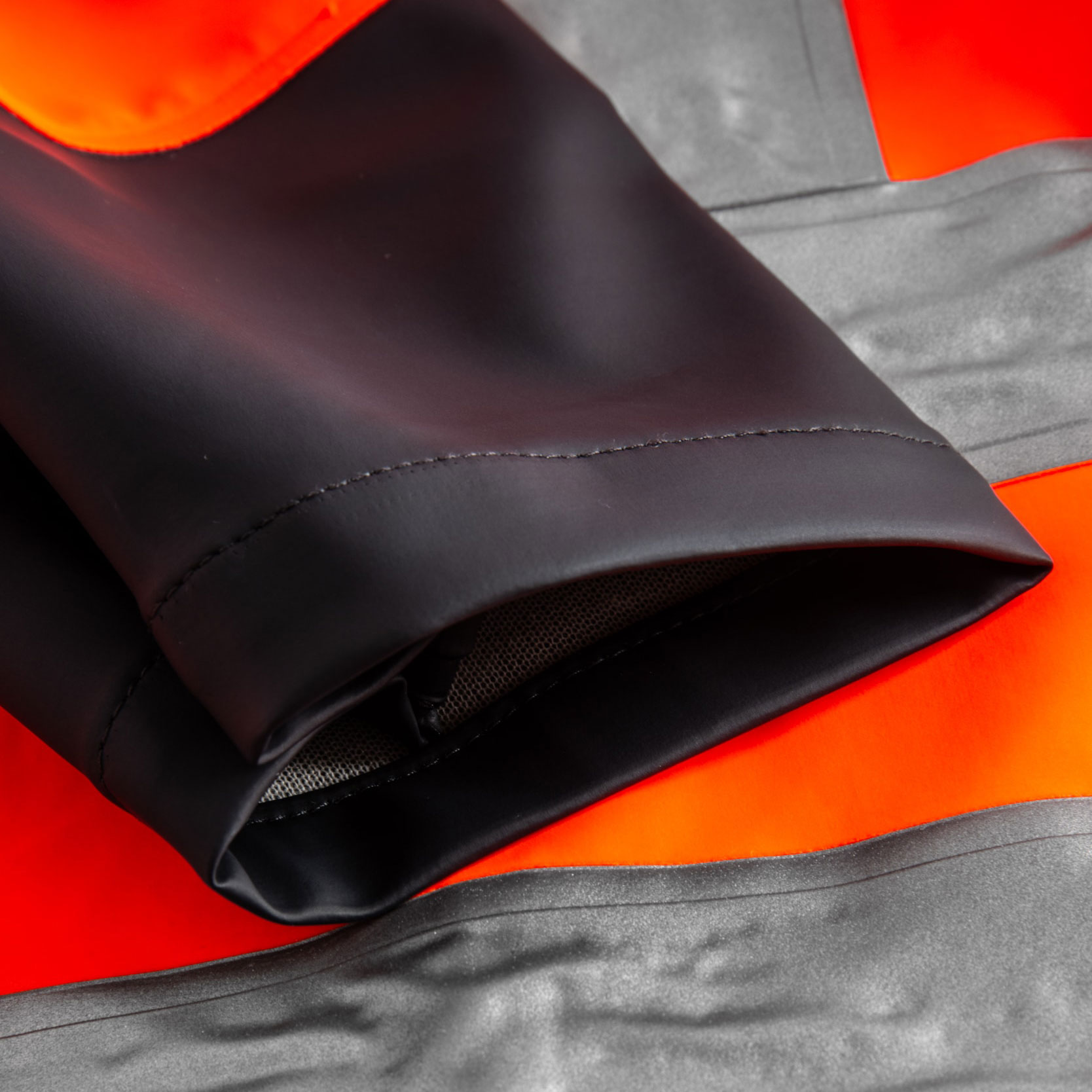 Lyngs&oslash;e Multinorm Regenjacke, Hi-vis Orange/Marine, large image number 4