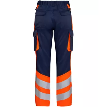 Engel Safety Light work trousers, Blue Ink/Hi-Vis Orange