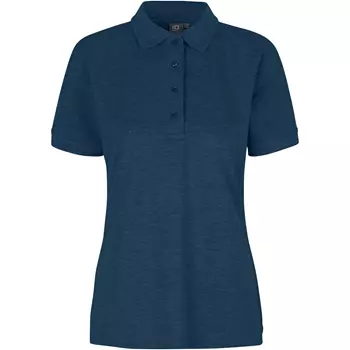 ID PRO Wear dame Polo T-shirt, Blå Melange