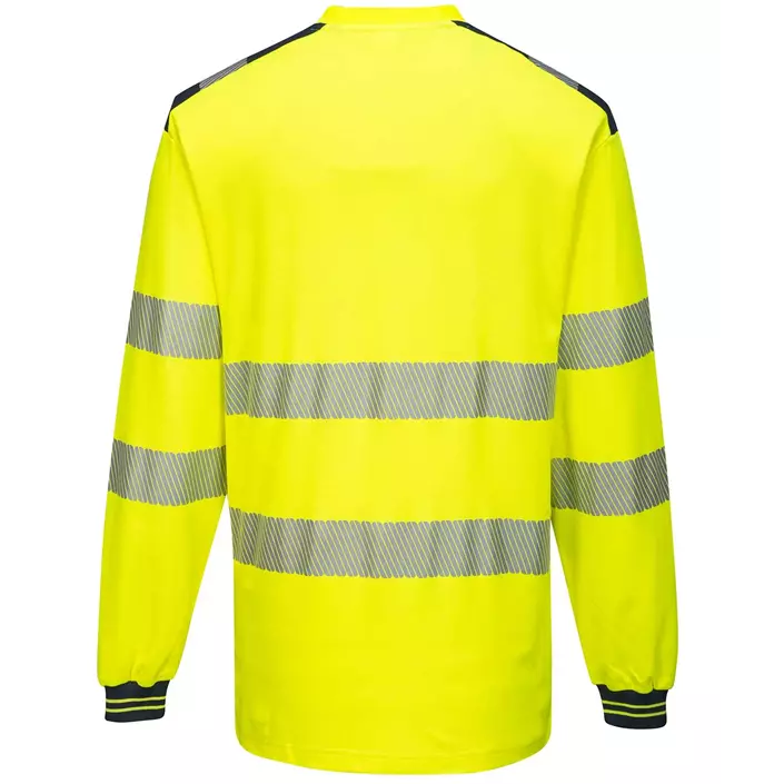 Portwest longsleeved T-shirt, Hi-Vis Yellow/Dark Marine, large image number 1
