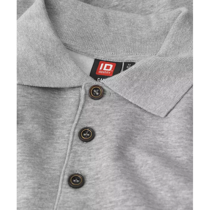 ID Game long-sleeved Polo Sweatshirt, Grey Melange, large image number 3