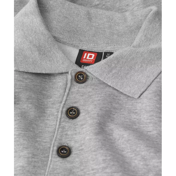 ID Game long-sleeved Polo Sweatshirt, Grey Melange, large image number 3