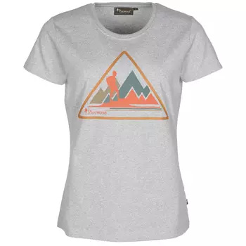 Pinewood Outdoor Trekker dame T-shirt, Light Grey Melange