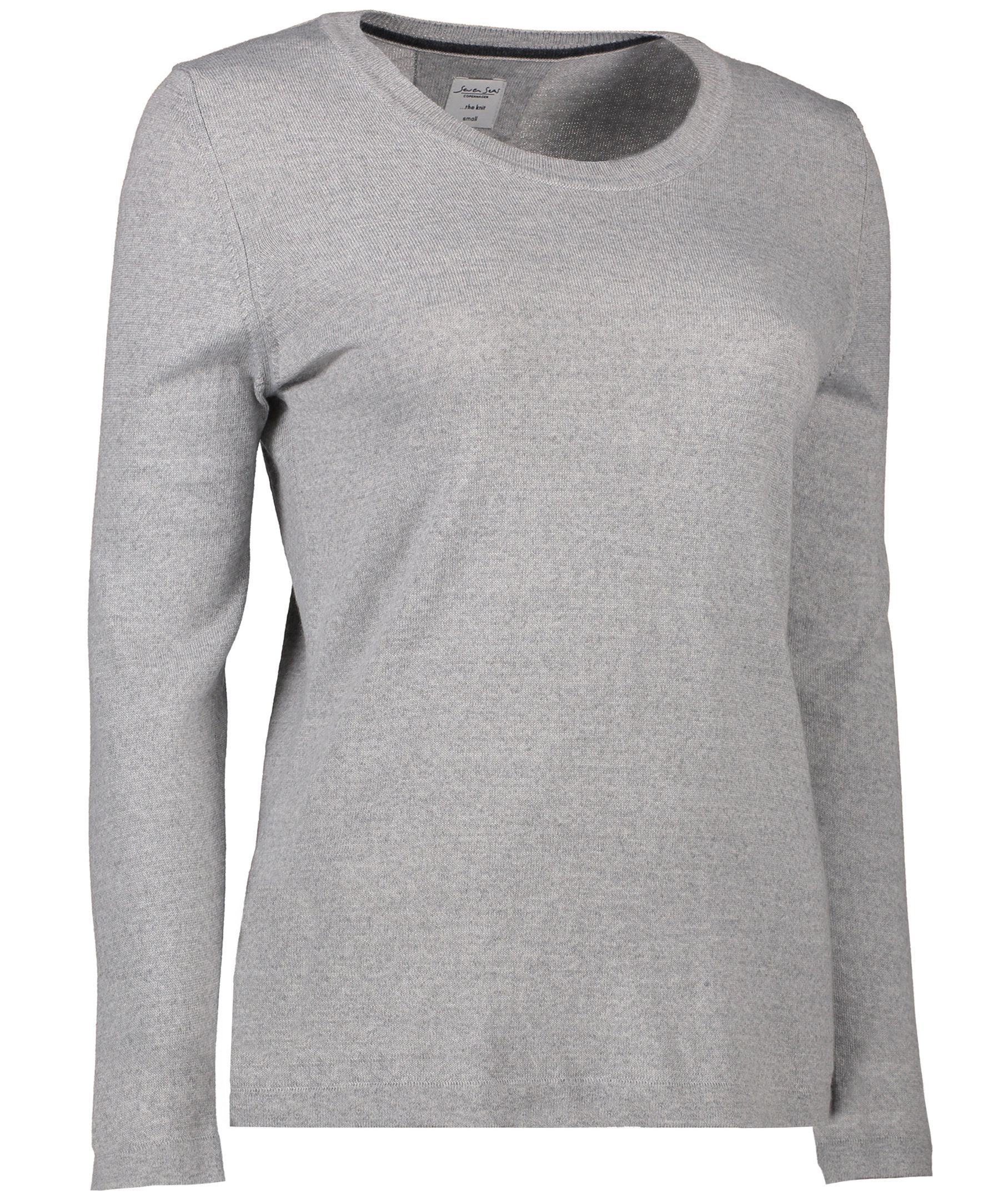 Seven Seas Damen Strickpullover mit Merinowolle, Light Grey Melange, large image number 2