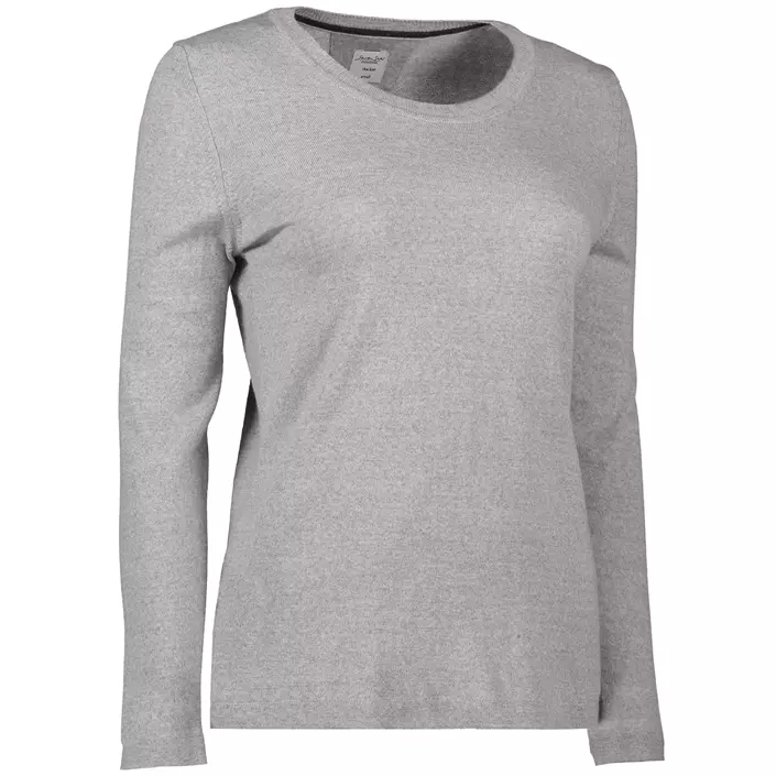Seven Seas stickad tröja dam med merinoull, Light Grey Melange, large image number 2