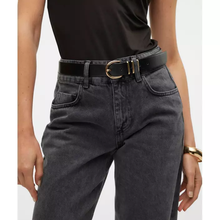 Vero Moda VMELISA Coated Gürtel, Black/Gold, large image number 1