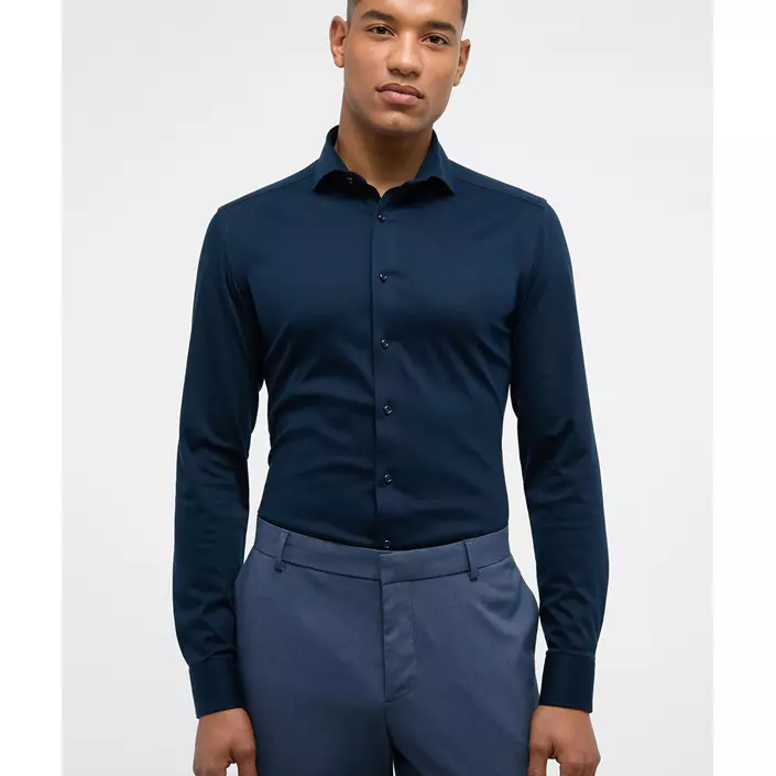 Eterna Soft Tailoring Jersey Slim fit, Navy, large image number 1