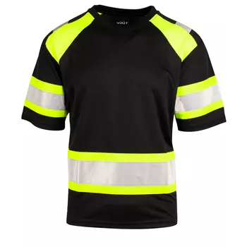 YOU Sigtuna  T-shirt with reflectors, Black/Yellow