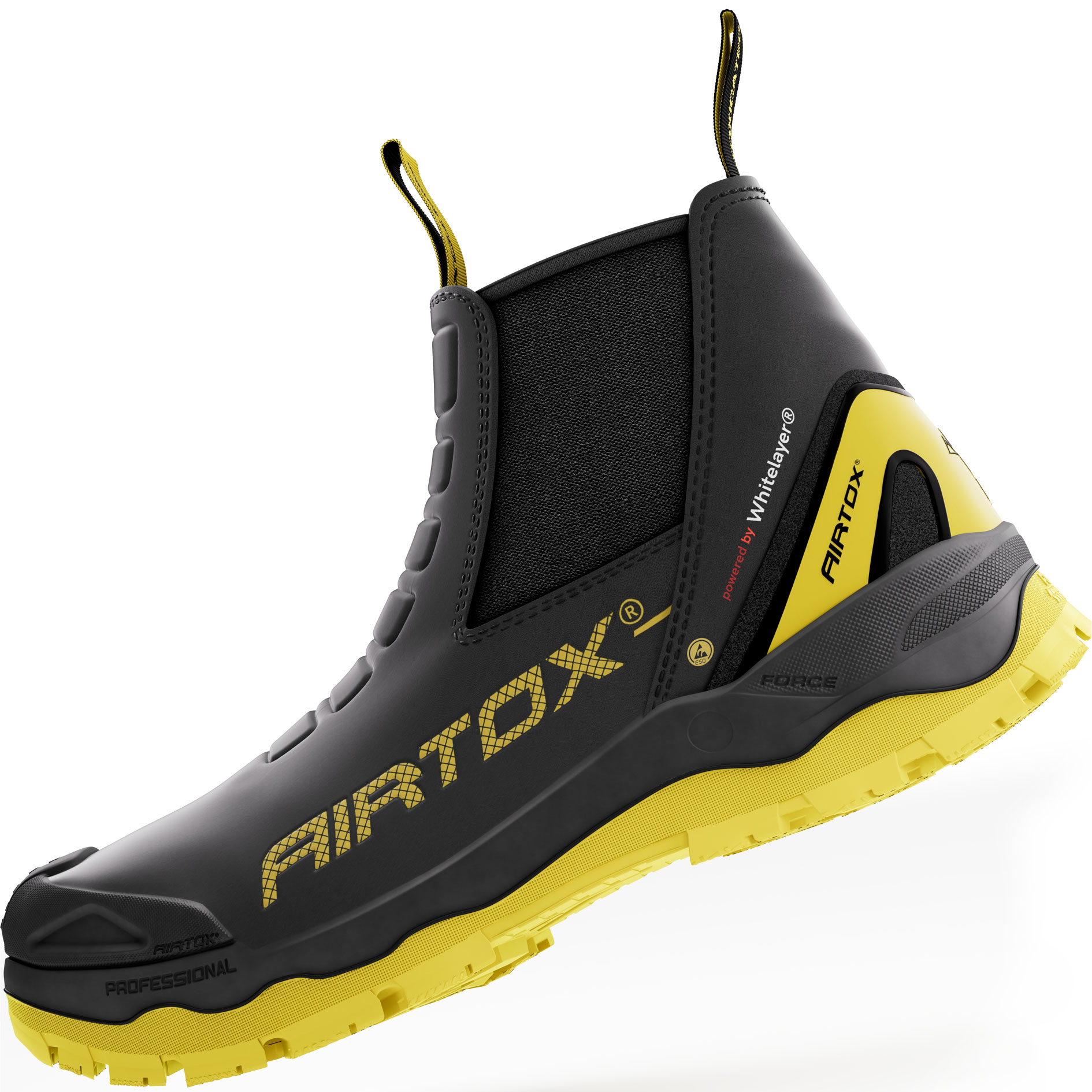 Airtox GLC-R sikkerhedsst&oslash;vletter S3S, Sort/Gul, large image number 9