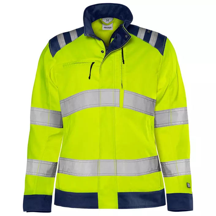 Fristads Green women's work jacket 4067 GPLU, Hi-Vis yellow/marine, large image number 0