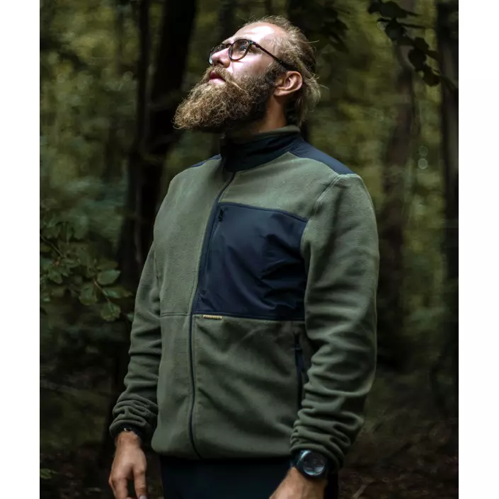 Westborn microfleece jakke, Dusty Olive, large image number 3