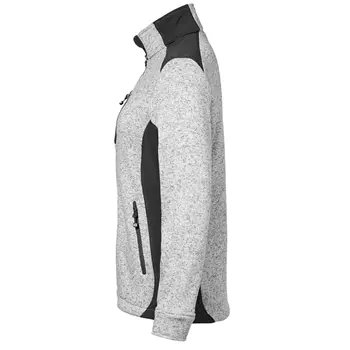 ID women's Knitted fleece cardigan, Grey Melange