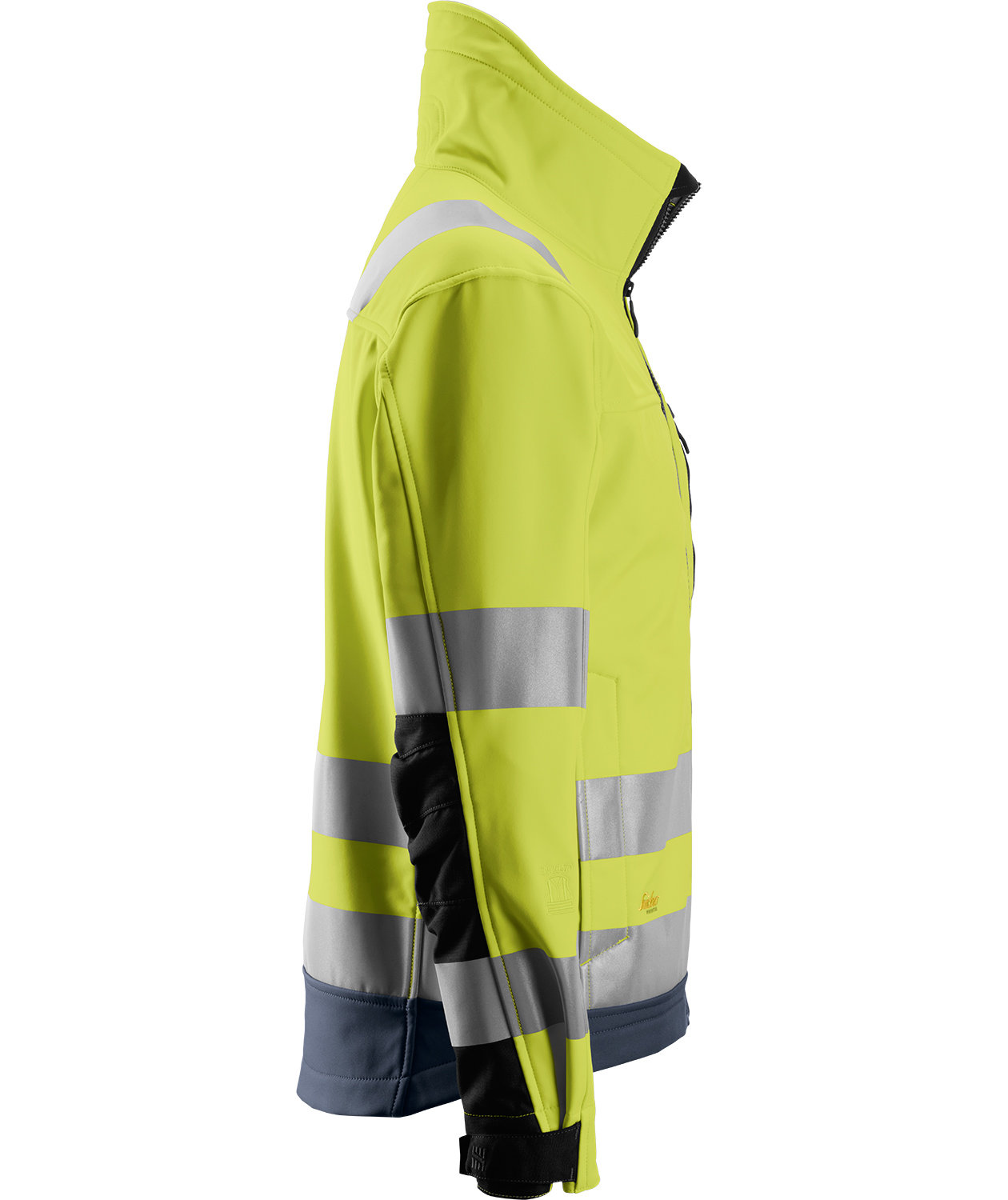 Snickers AllroundWork softshelljacka 1230, Varsel gul/marinbl&aring;, large image number 3