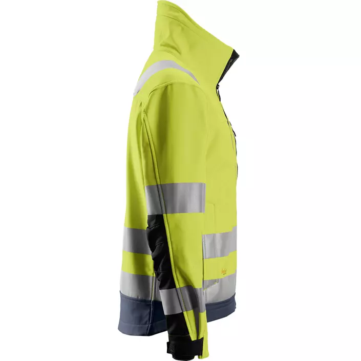 Snickers AllroundWork softshell jacket 1230, Hi-vis Yellow/Marine, large image number 3